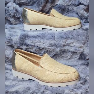 NWB Vionic Women's Kensley Slip On Loafer In Natural Raffia  6 Wide